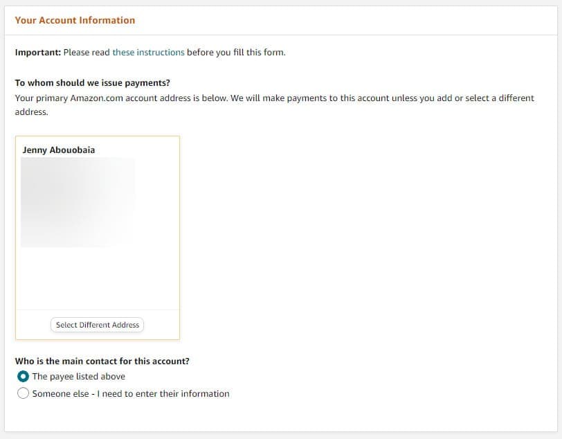 Amazon Account Information