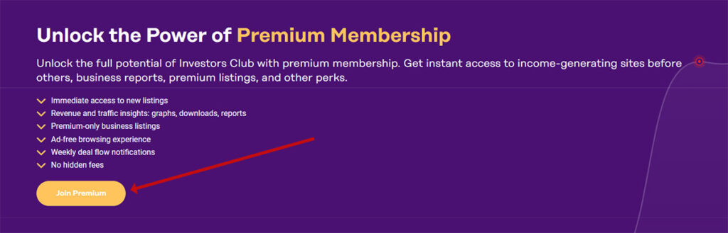 Click the "join premium" button
