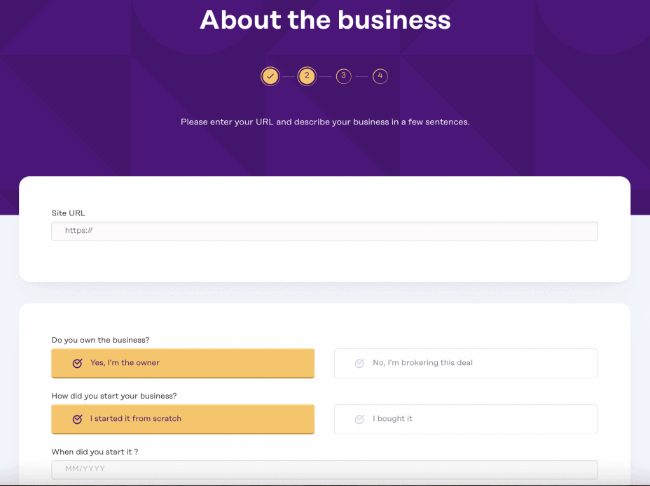 listing process, about the business