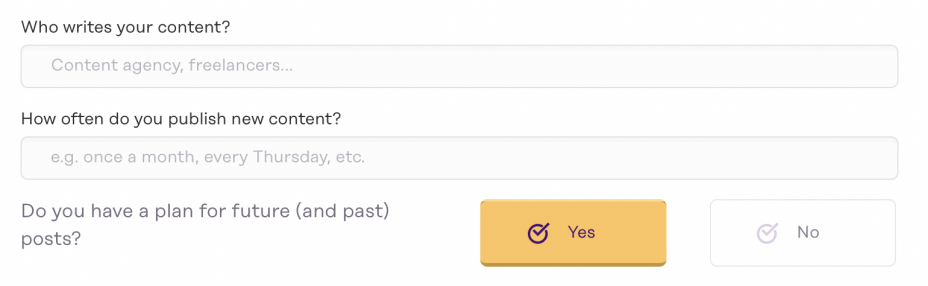 listing process, part two, content info