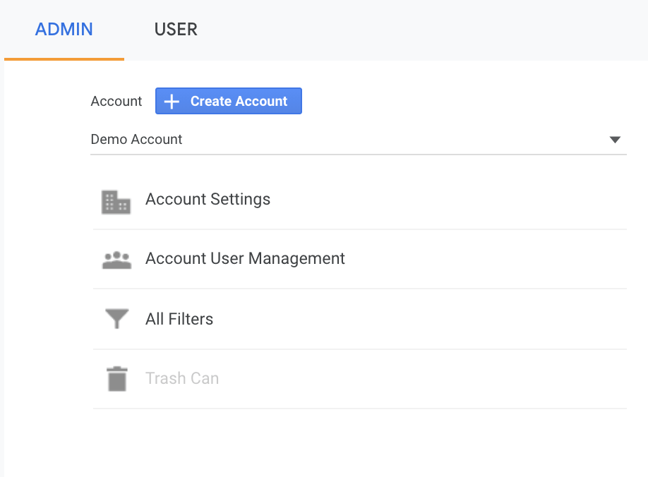 site migration step 4: prep GA

screengrab of google analytics admin section 