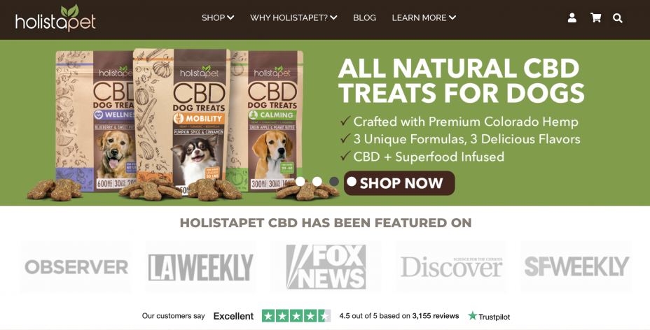 pet affiliate program
Holista pet home page 